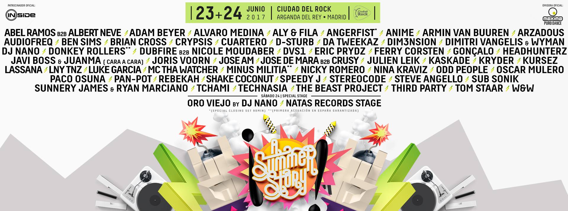 Viernes 23 y sábado 24 de junio. A SUMMER STORY@CIUDAD DEL ROCK