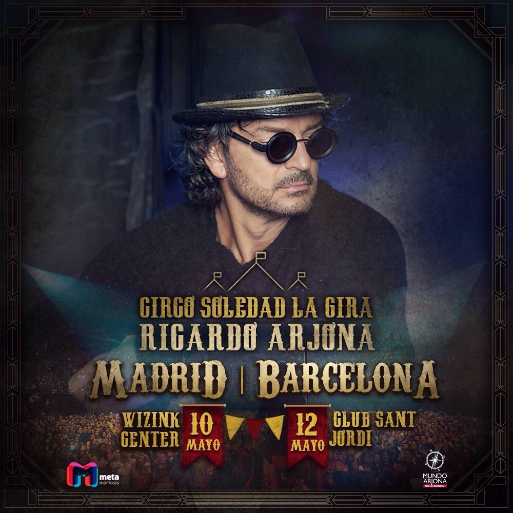 Ricardo Arjona llega a España con su gira «Circo Soledad»